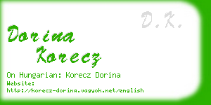 dorina korecz business card